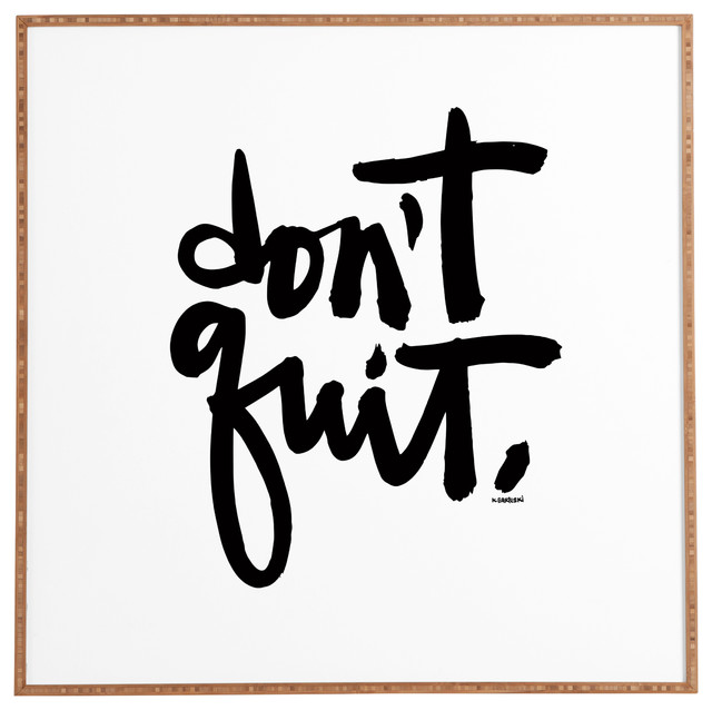 Kal Barteski Dont Quit BW Framed Wall Art, Large, Large Contemporary
