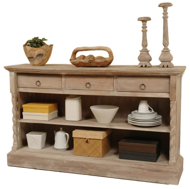 Cottage Sideboard, Gray Washed Farmhouse Buffets And Sideboards by Sunset Trading