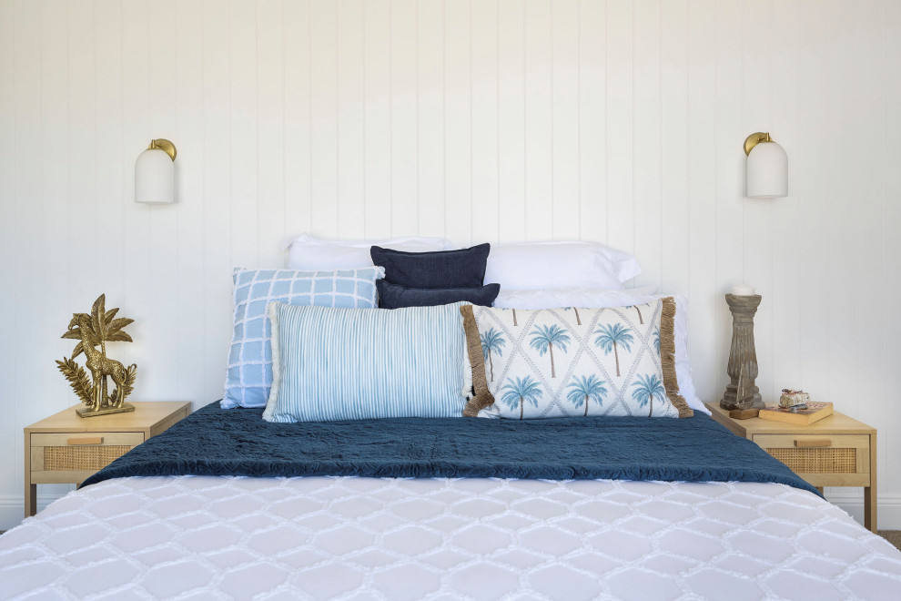 Photo of a contemporary bedroom in Central Coast.
