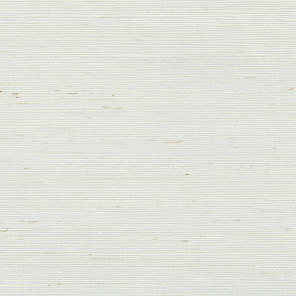 Fine Sisal Natural Grasscloth Wallpaper w/Soft Green Tones, Pearl White, Sample