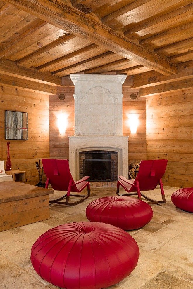 Inspiration for a rustic home design remodel in Denver
