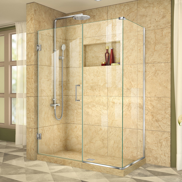 DreamLine Unidoor Plus 481/2"x343/8"x72" Shower Enclosure, Chrome