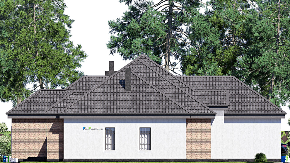 Проект одноэтажного дома 16х20м S216м2 F-17099