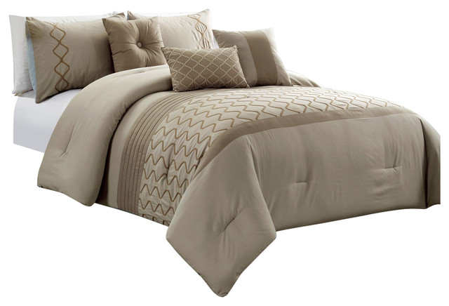 Parry 7 Piece Comforer Set Contemporary Comforters And