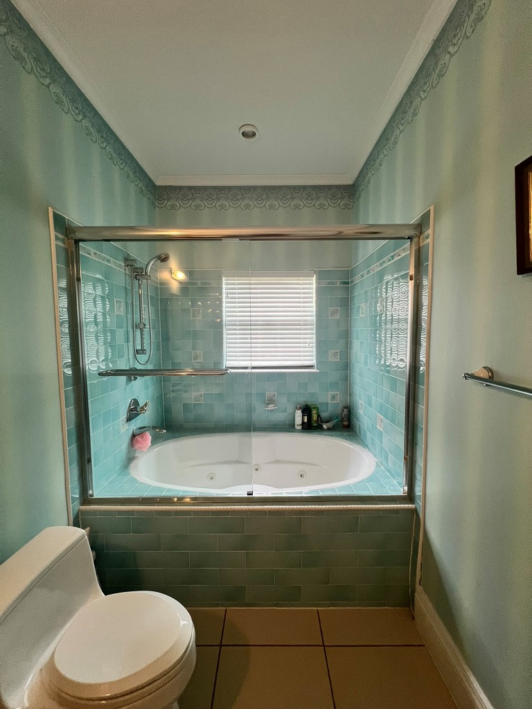 Tropical Mobility Friendly Guest Bathroom