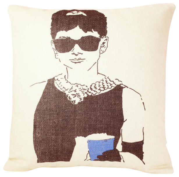 Audrey Hepburn Throw Pillow Cover With Insert