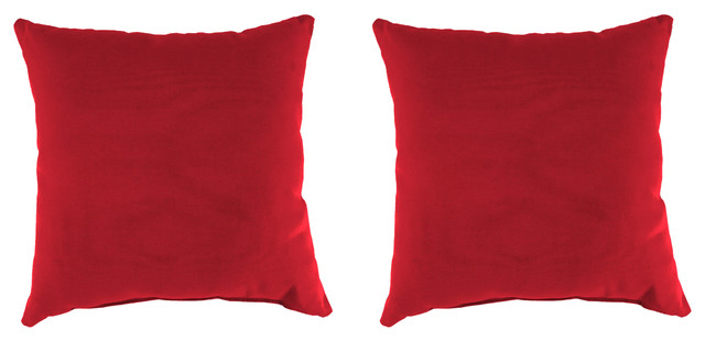 Jordan Manufacturing Sunbrella Page Poppy Knife Edge Pillow Set Of 2