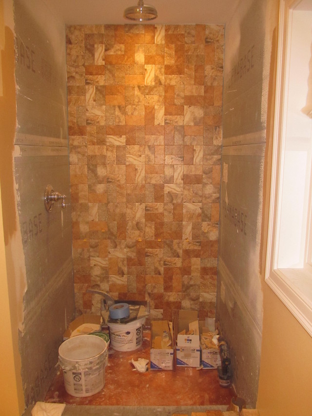 Header/Bulkhead on 4 by 4 Shower? Type of Shower Door?