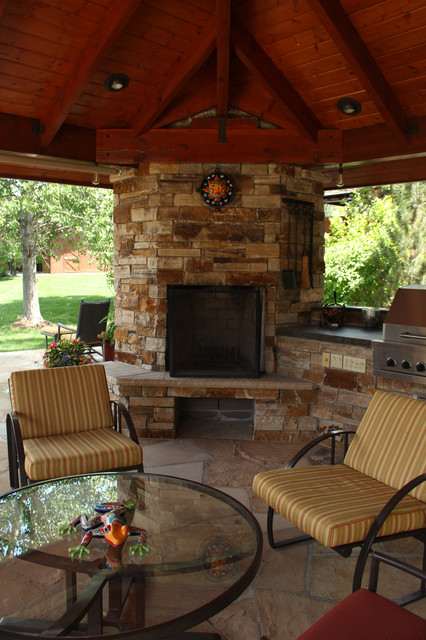 Outdoor Fireplace Denver By Lid Landscapes