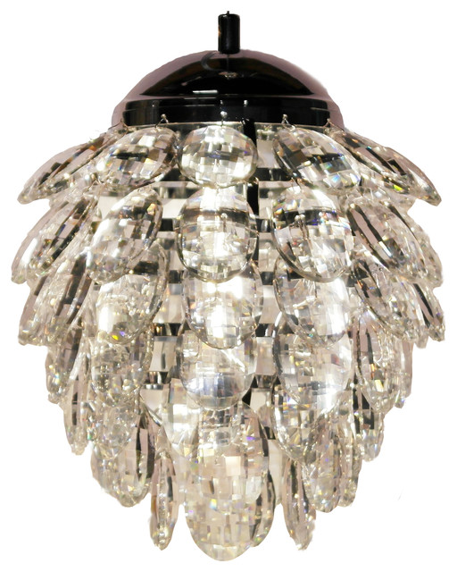 Crystal Pineapple Single Pendant Light Clear