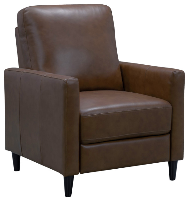 Crestview Top Grain Leather Recliner Midcentury Recliner Chairs