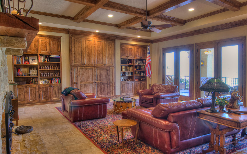 Photo of a traditional living room in Austin.