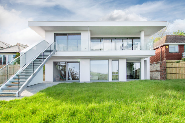 South Downs House contemporain-facade