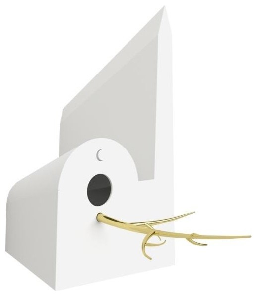 Holy Homes Bird House, White