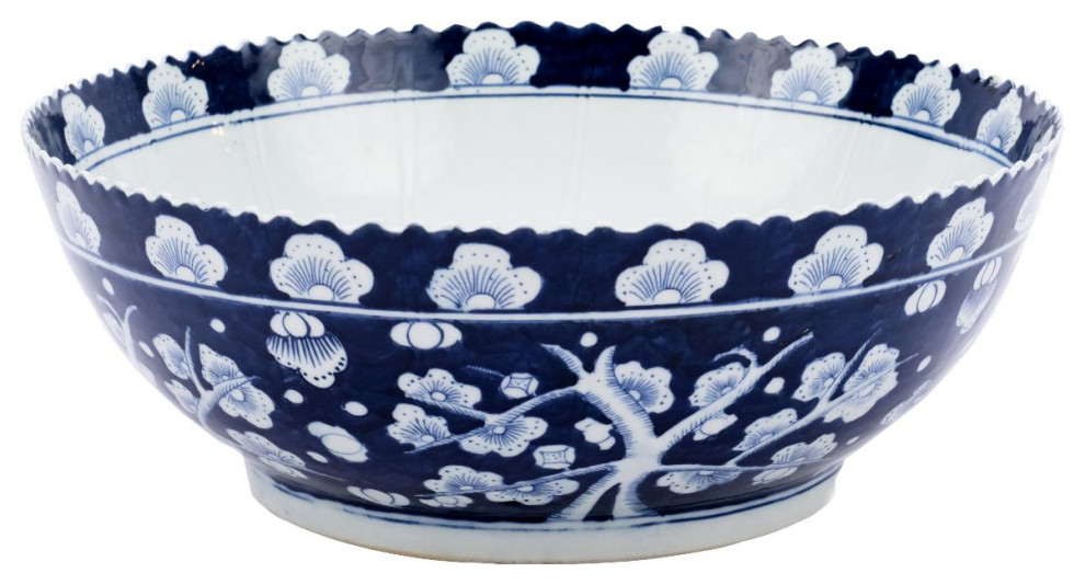 Legend of Asia Blue and White Plum Blossom Porcelain Bowl 1911 Asian