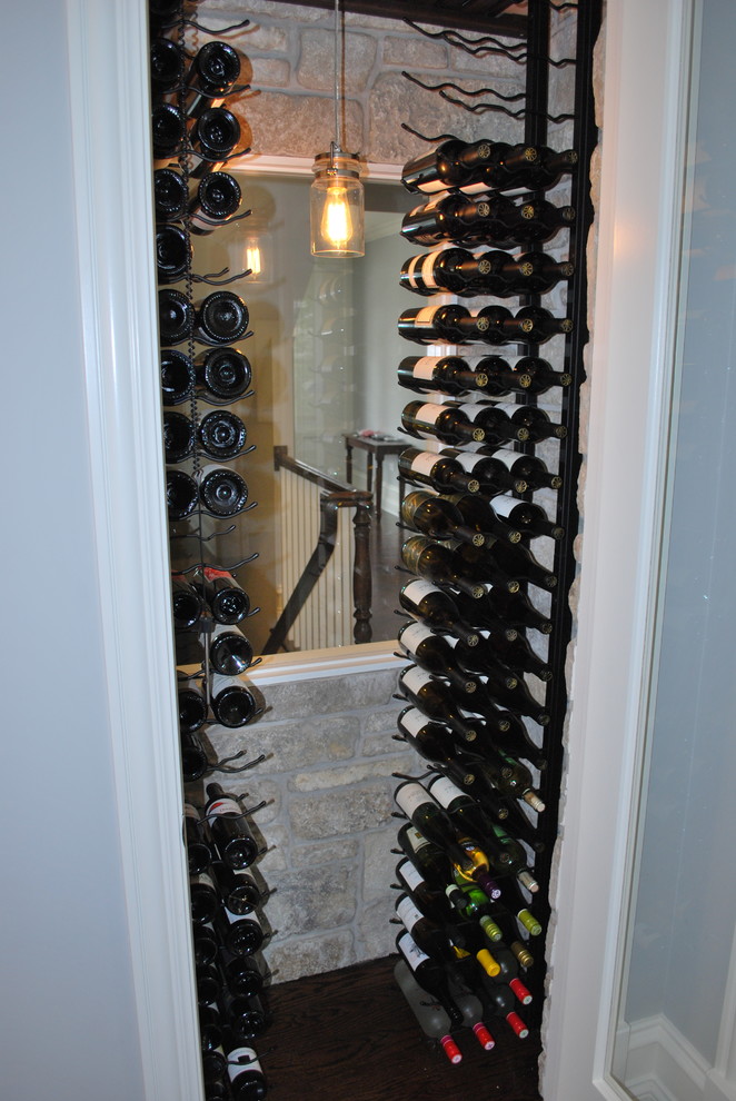 Small transitional wine cellar photo in Chicago