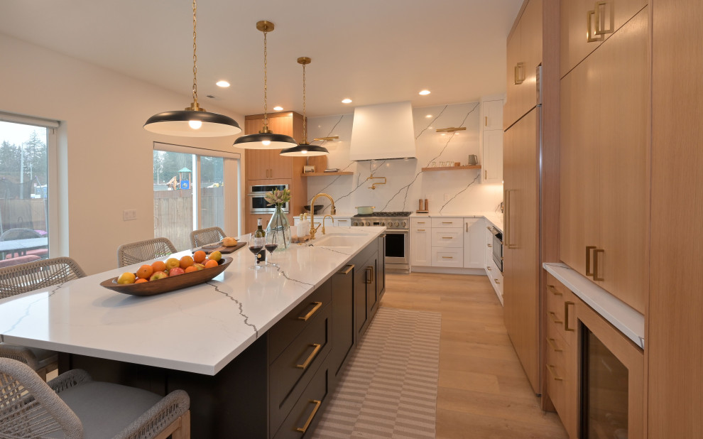 Inspiration for a transitional kitchen remodel in Seattle