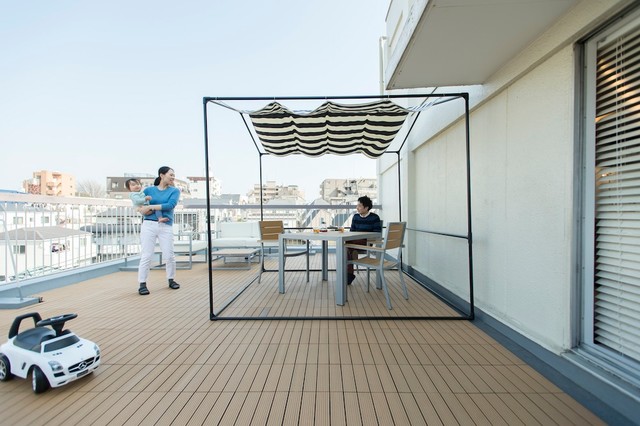 サントリーニ島に憧れた大田区「馬込」のテラス bord-de-mer-balcon