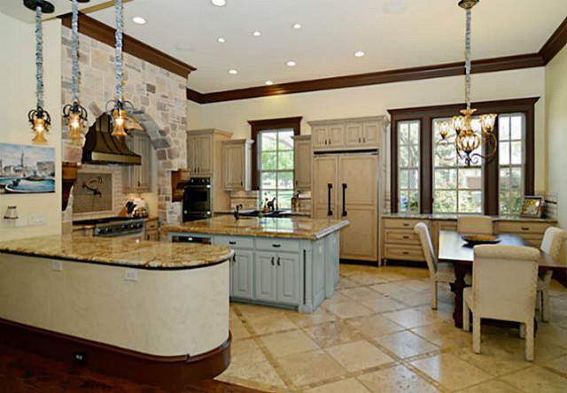 This is an example of a mediterranean kitchen in Dallas.