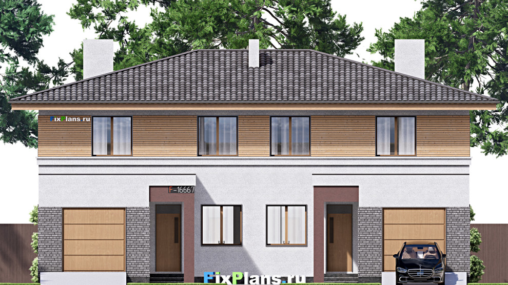 Проект двухэтажного дома 16х17 м S317м2 F-16667