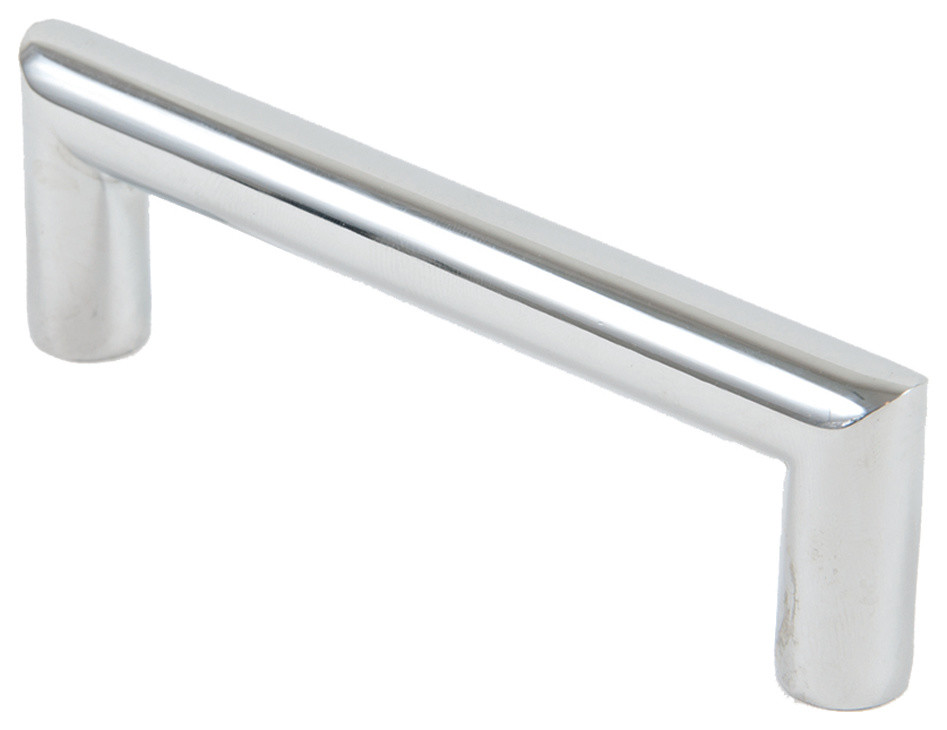 4" Modern Round Pull, Chrome And Drawer Handle Pulls by