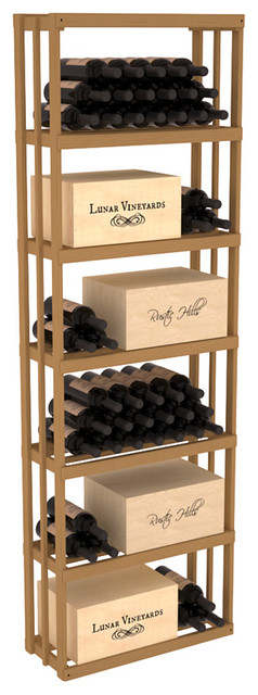 Rectangular Wine Storage Bin, Pine, Oak