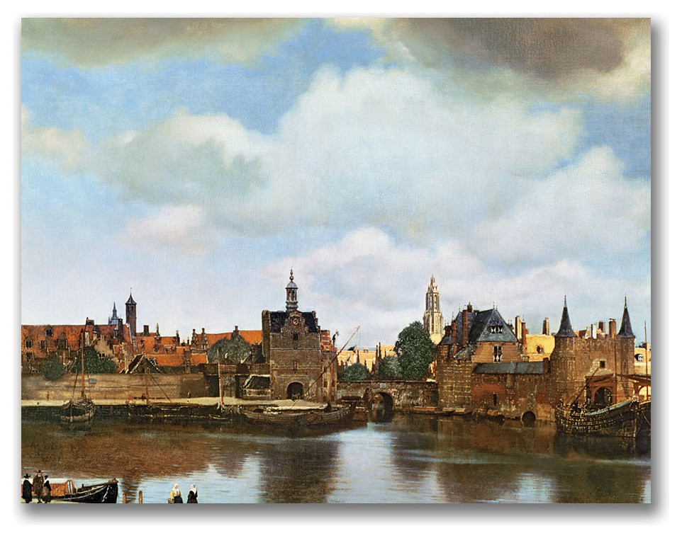 'View of Delft, 1660-61' Canvas Art by Jan Vermeer