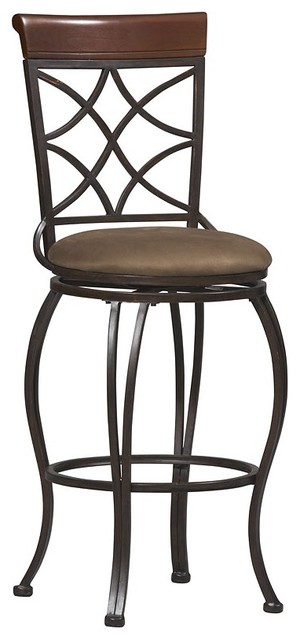 Traditional Linon Curves 30&quot; High Swivel Bar Stool