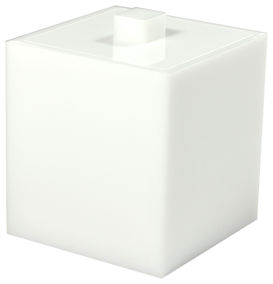 Ice Container with Lid, White