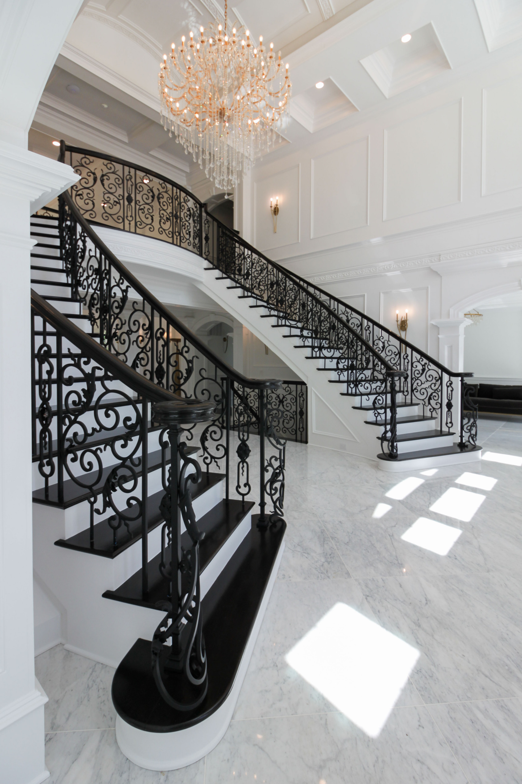 92_Grand Double Staircase in Exquisite Custom Home, Great Falls VA 22066