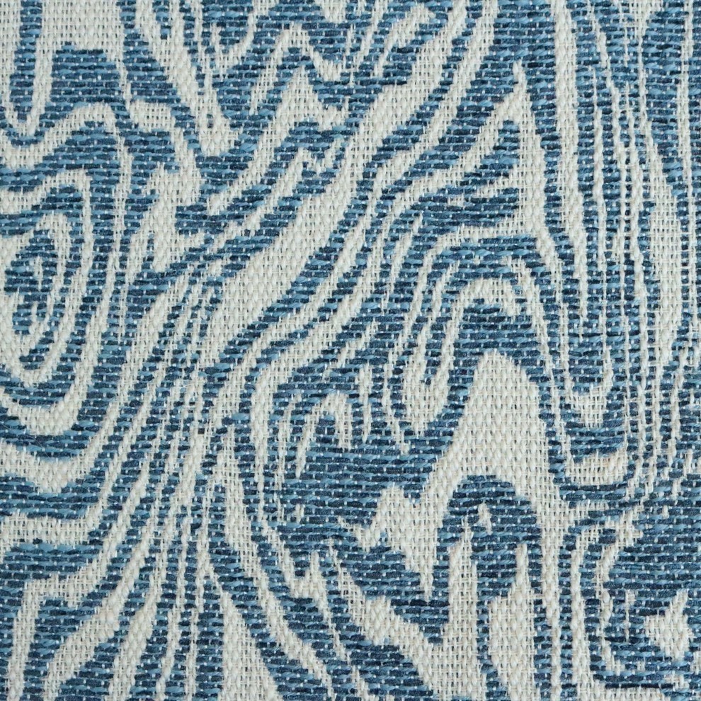 Nootka Stunning Zebra Print Design Upholstery Fabric, Indigo