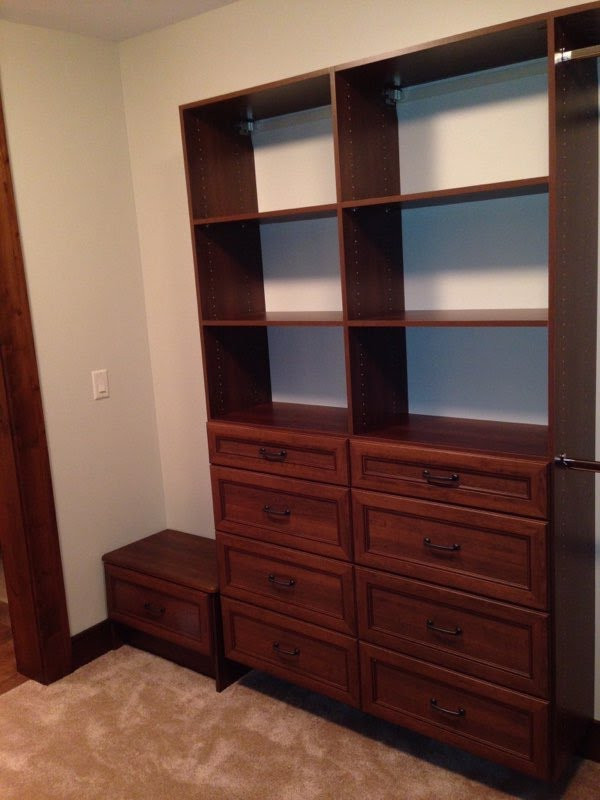 Closet - mid-sized rustic closet idea