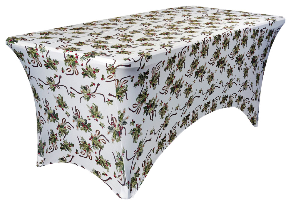 Spandex Fabric Table Cover, 6', Holly - Contemporary - Tablecloths - by ...