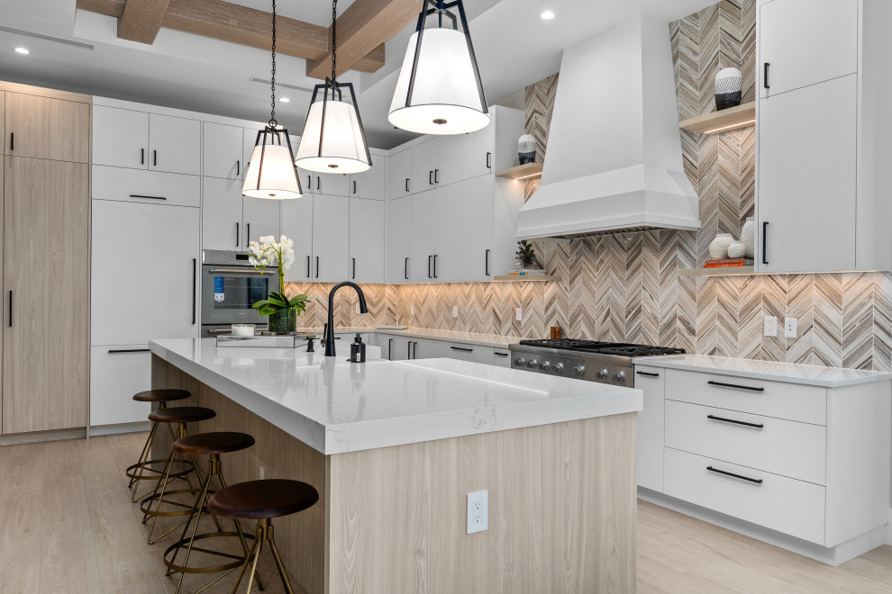 Inspiration for a transitional kitchen remodel in Miami