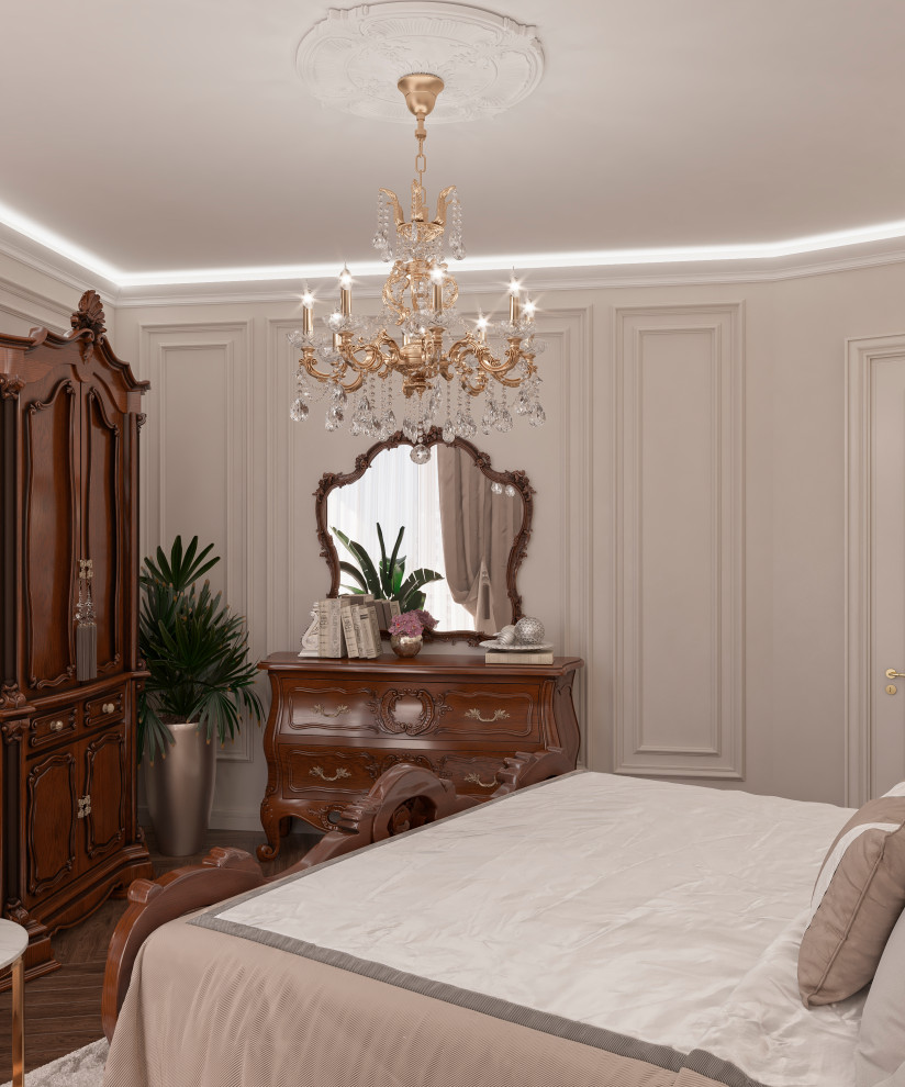 Квартира в классическом стиле с существующей мебелью.