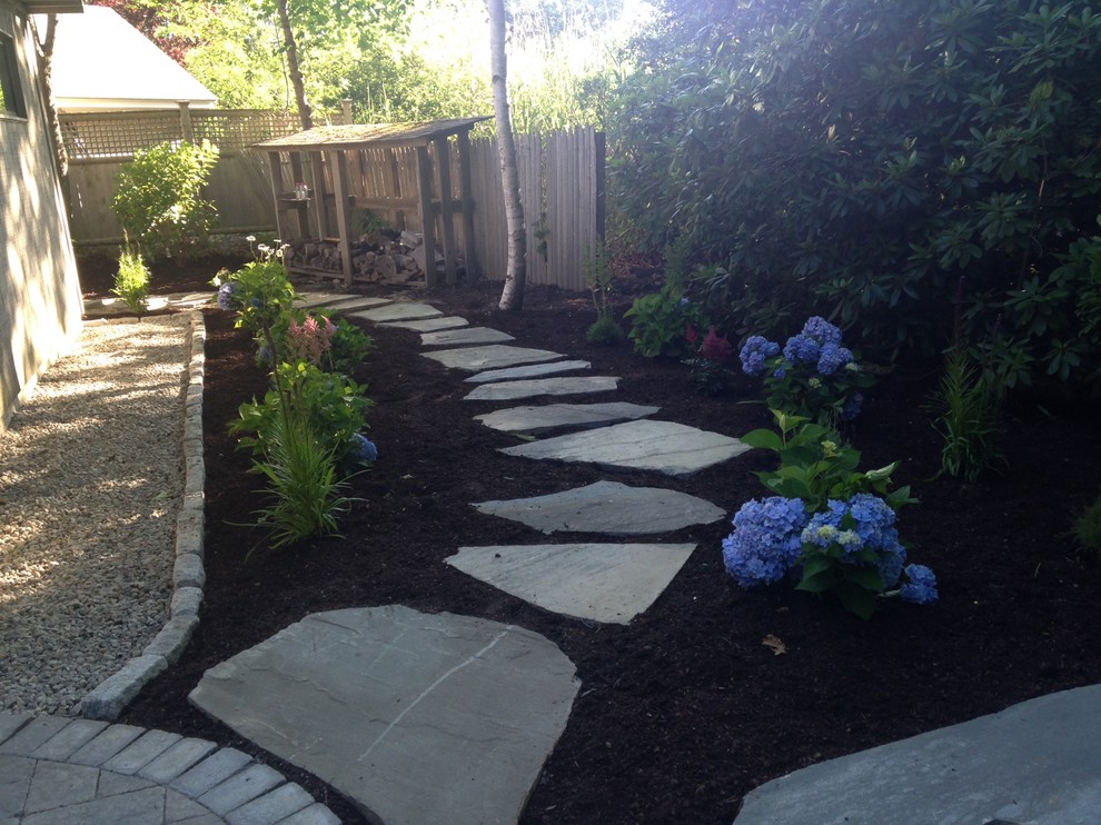 This is an example of a beach style garden in Portland Maine.