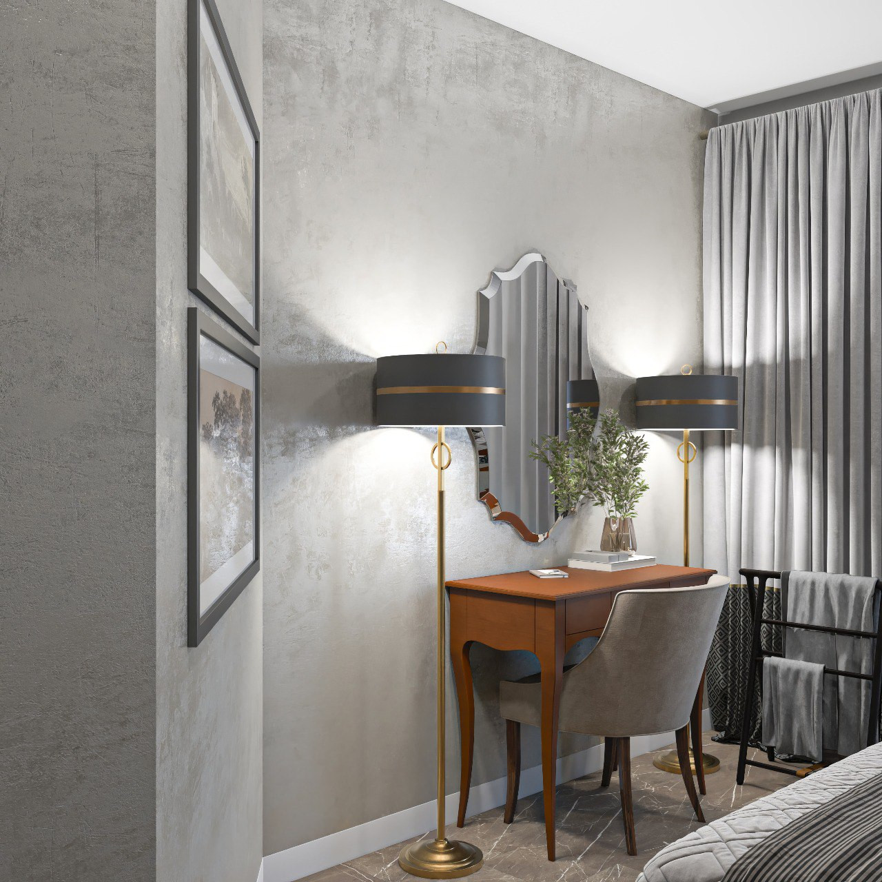 Спальня с классическими элементами