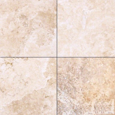 Honed Filled Durango Antique Travertine Tile Cream and 