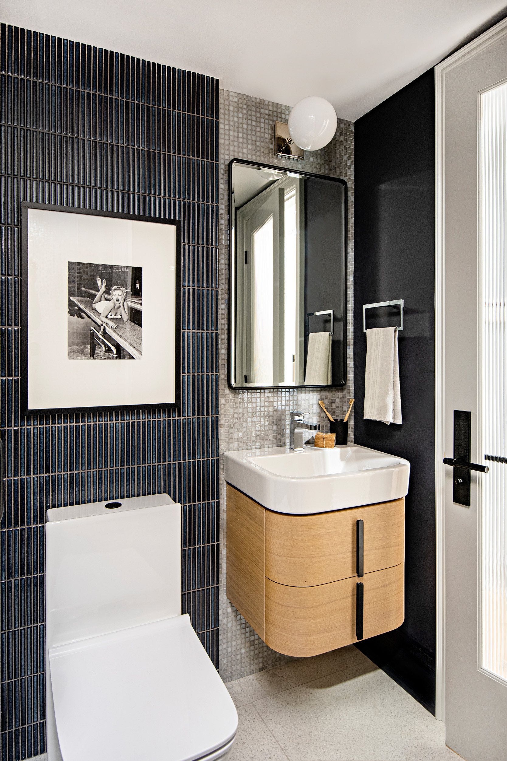 modern baths and powder rooms