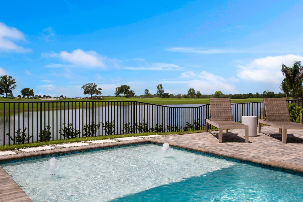 Inspiration for a transitional pool remodel in Miami