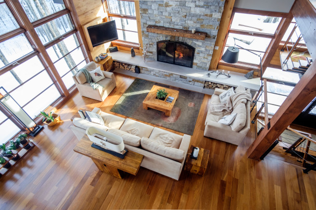 Rustic Chic Chalet rustik-vardagsrum