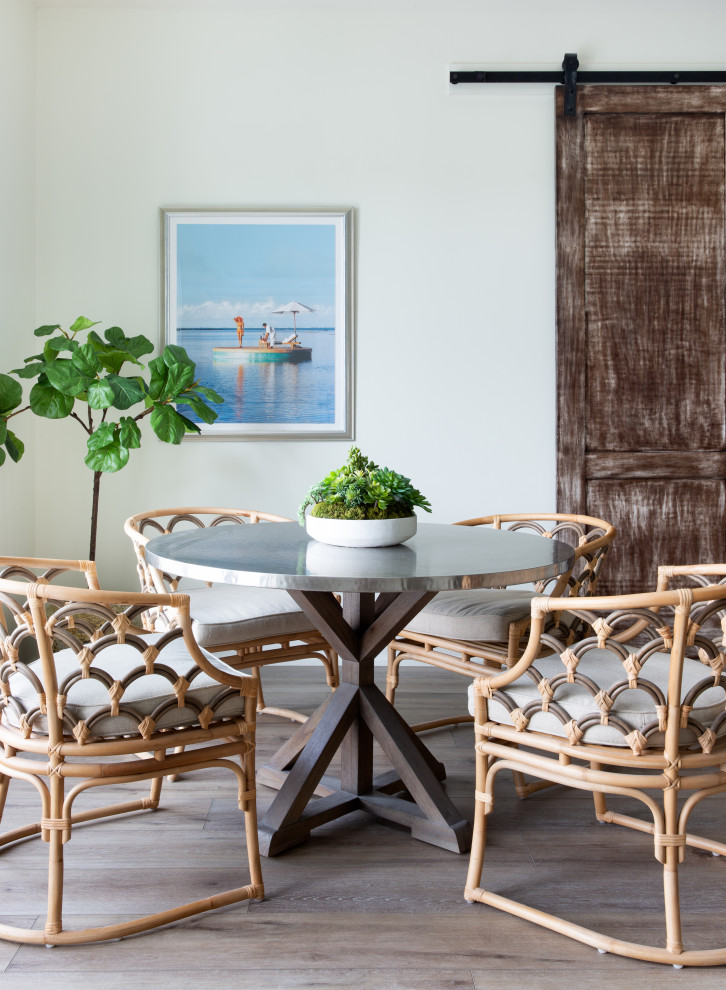 Photo of a beach style dining room in Austin.