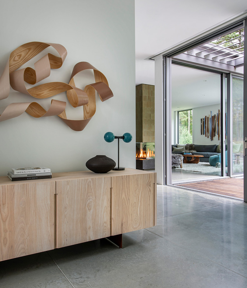 Example of a minimalist hallway design in Boston