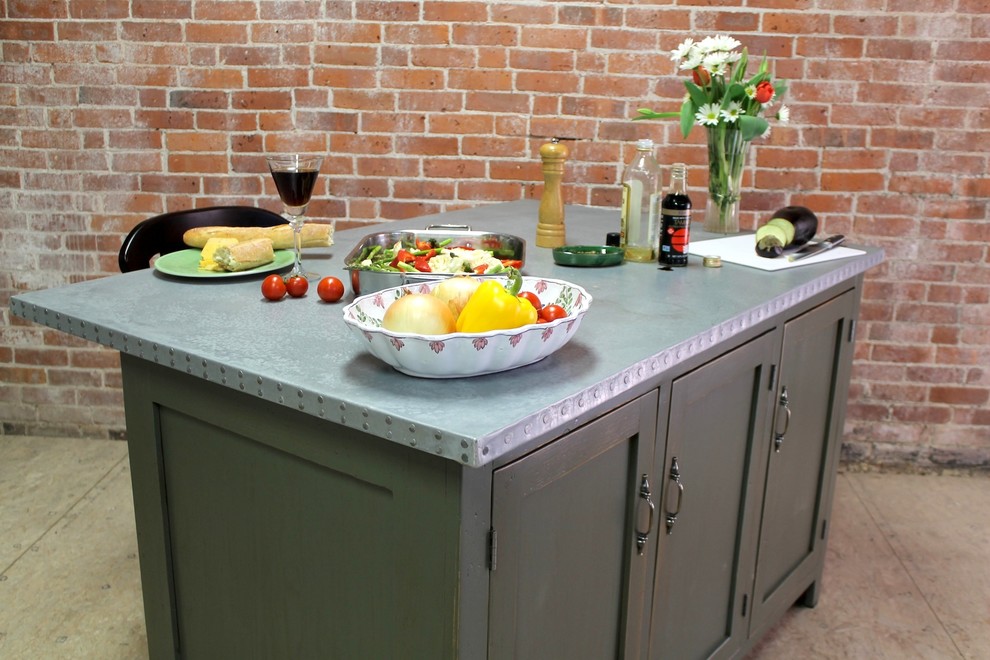 Zinc Kitchen Island & Zinc Tables Casa de campo Boston de