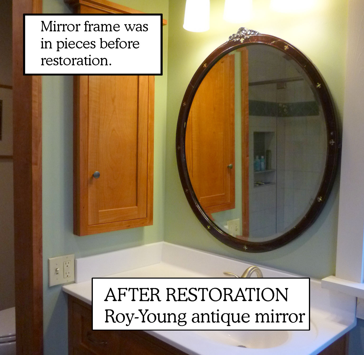 Roy-Young antique mirror restoration