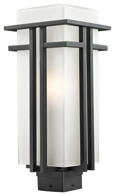 Abbey Collection Outdoor Post Light in Black Finish
