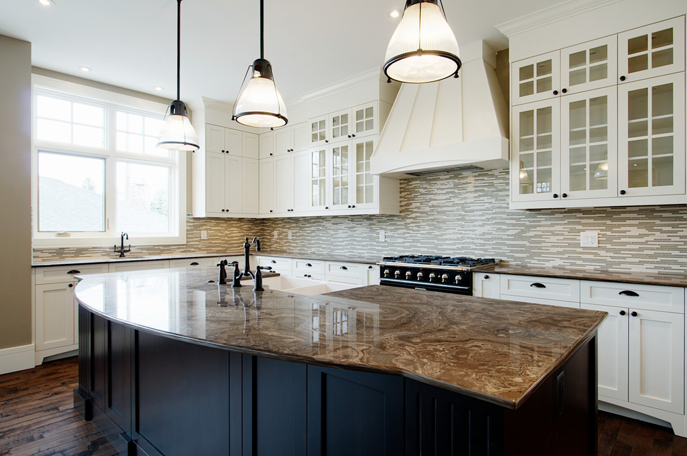 Example of a large transitional kitchen design in Calgary