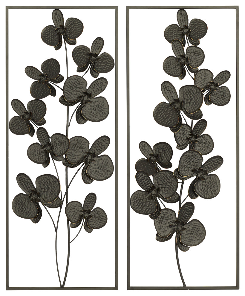 Contemporary Black Metal Wall Decor Set 84800 - Contemporary - Metal ...