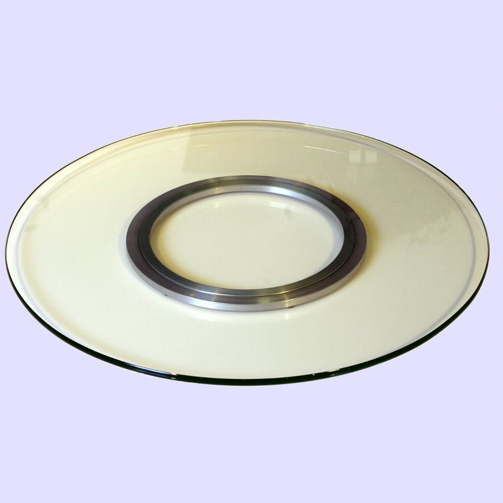 24" Round Glass Lazy Susan Spinning Tray