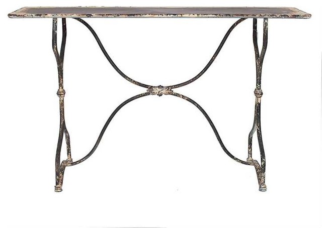 Distressed Outdoor Metal Table Black And White Farmhouse Distressed Outdoor Metal Table Black And White